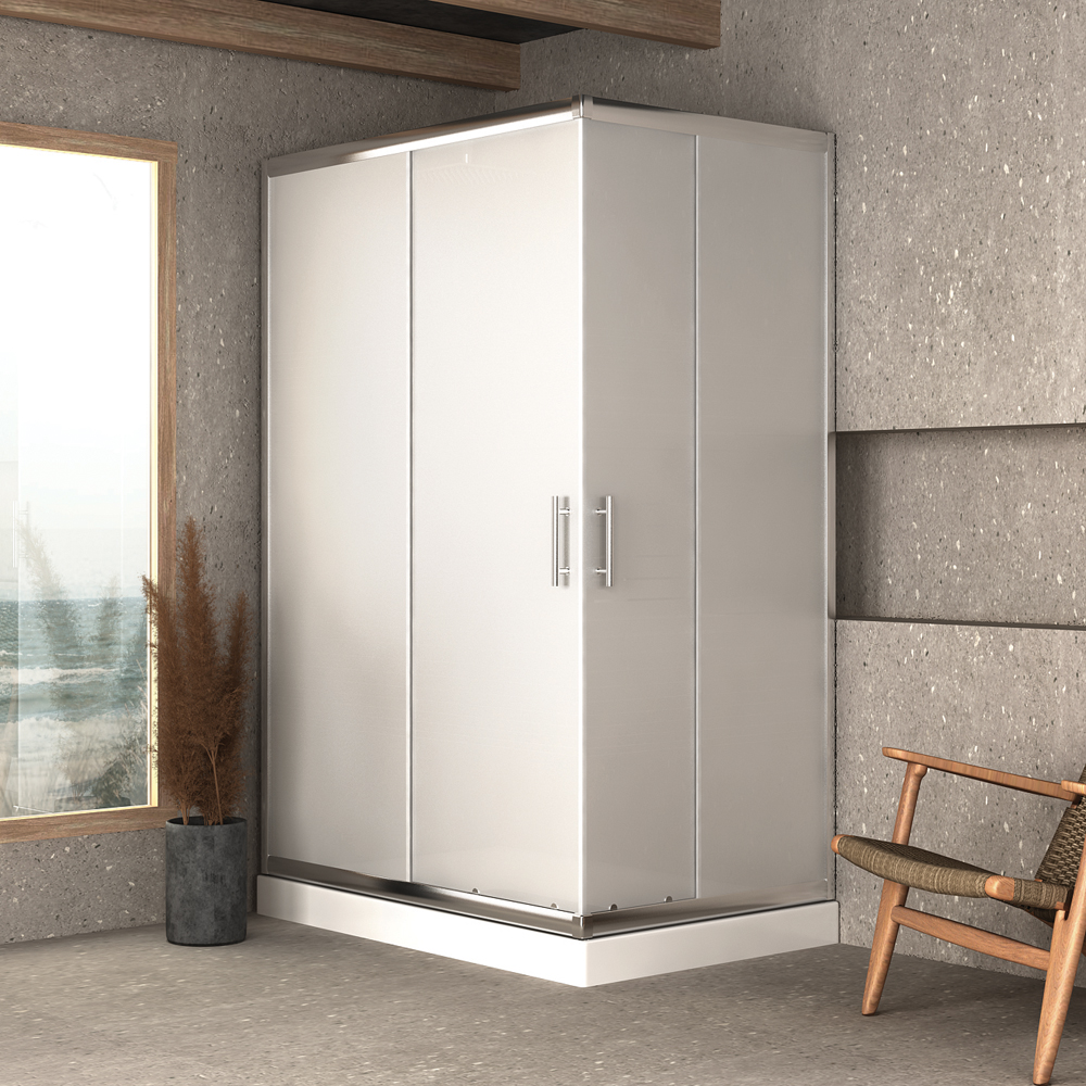 Orabella Signe Plus Fabric 80X100 - Καμπίνα αντιστρέψιμη, ασύμμετρη, γωνιακής εισόδου