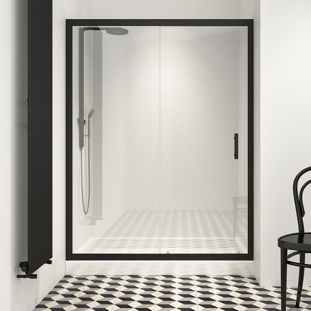 Orabella Energy Easy Fix Black matt H200 140 cm - Καμπίνα αντιστρέψιμη, ευθύγραμμη