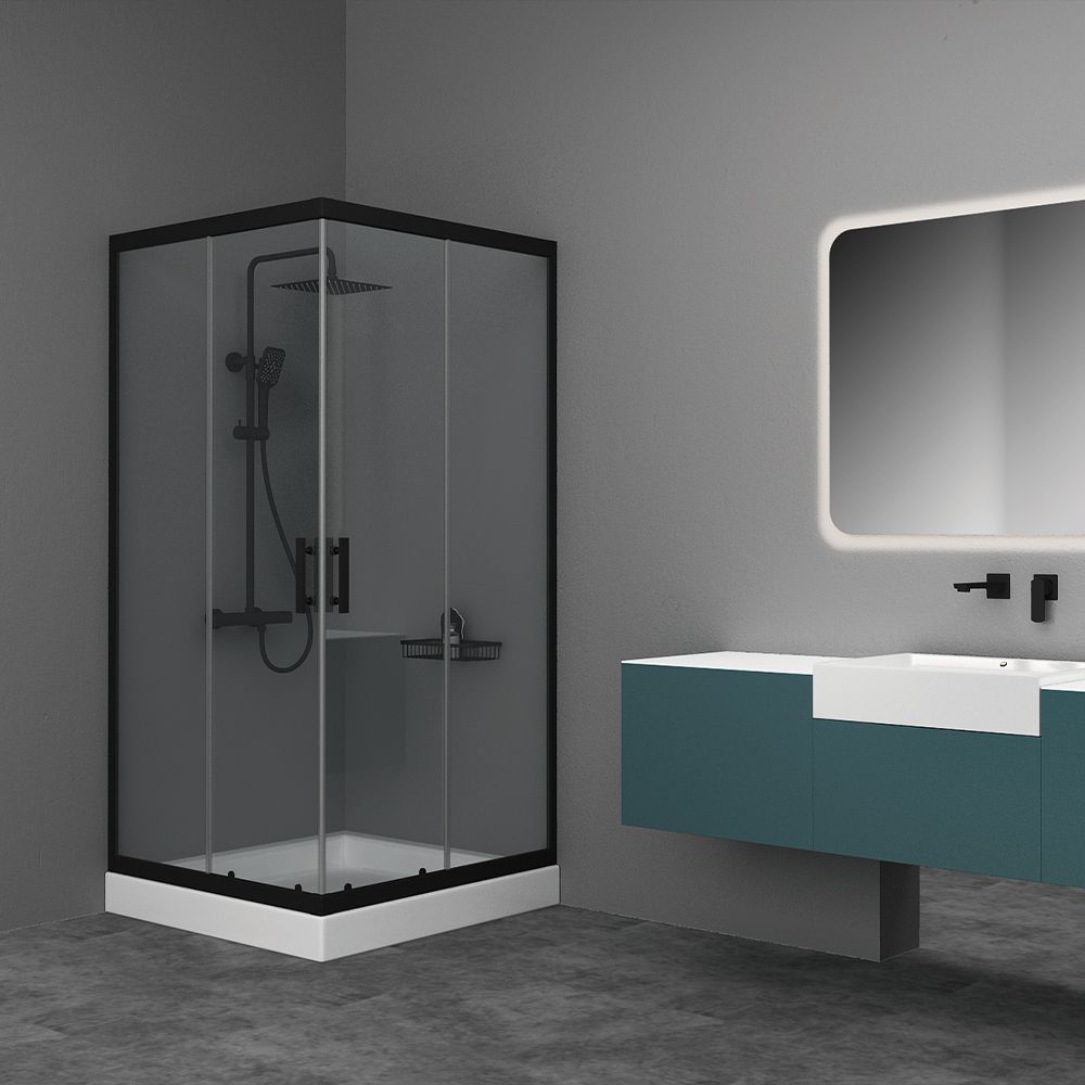 Orabella Vitalia Square Easy Fix Black matt H200 130X130 - Καμπίνα Τετράγωνη