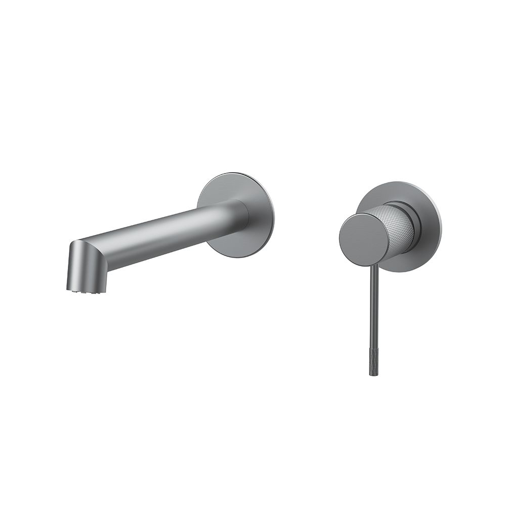 Orabella Terra Gun Metal Light - Μπαταρία νιπτήρος, εντοιχισμού 2 οπών