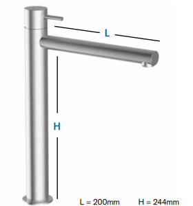 Teorema Treunosei Inox 316 μπαταρία νιπτήρος επιτραπέζια