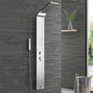 Στήλη ντούζ υδρομασάζ KLS INOX 316 brushed nikel